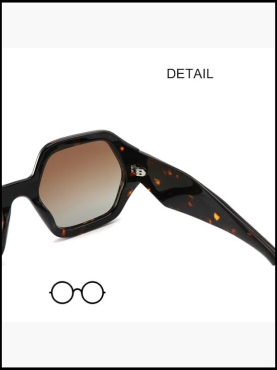 Rectangular Polarized Sunglasses UV 400 Protection Acetate Frame main image 3